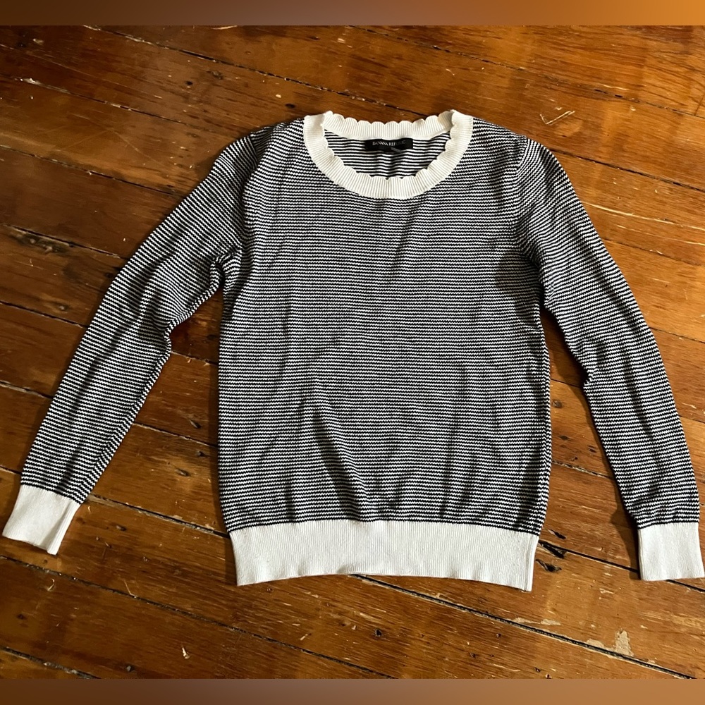 Black and white striped Banana Republic sweater